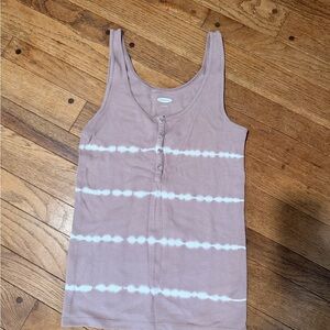 Old Navy Tan Tie-Dye Tank Top